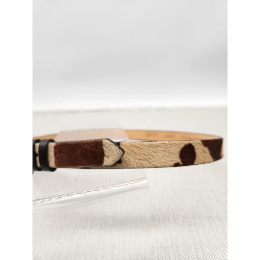 Classiques Entier XL Belt Animal Print Leather PR4229 Brown Tan Flaw